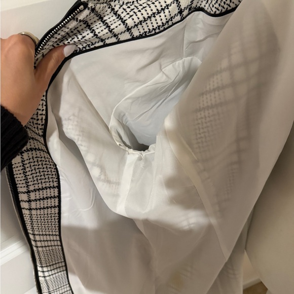 White House Black Market Black and White Checkered Blazer - Picture 7 of 8